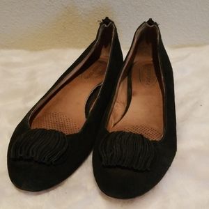 Corso Como Black Suede Flats Sz 7.5